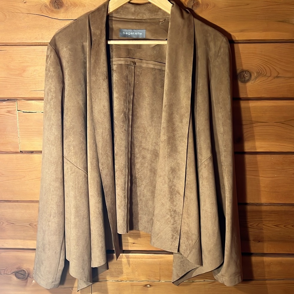 BAGATELLE Draped blazer Faux Suede size L